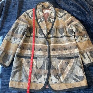 McAlister Women's Patterned Blazer in Tan and Gray